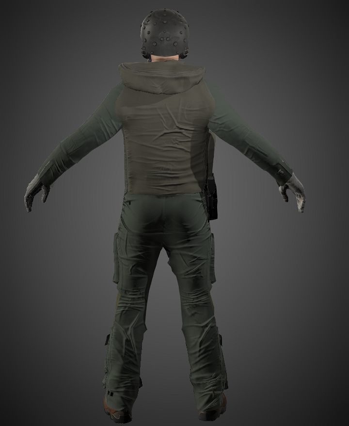 pilot F-35 suit 3D model_11