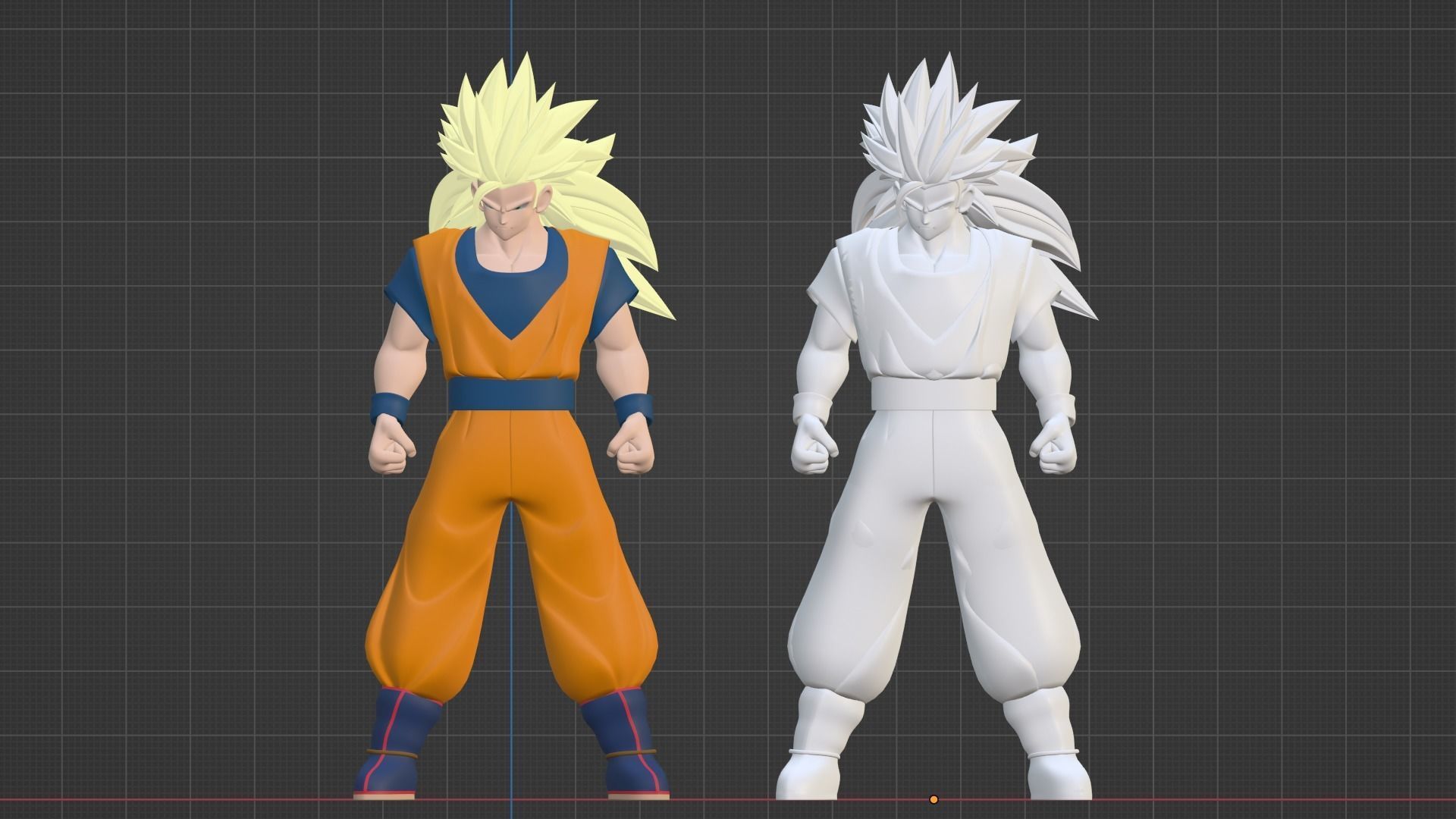 Goku Super Saiyan 3 - Dragonball Z 3D model_14
