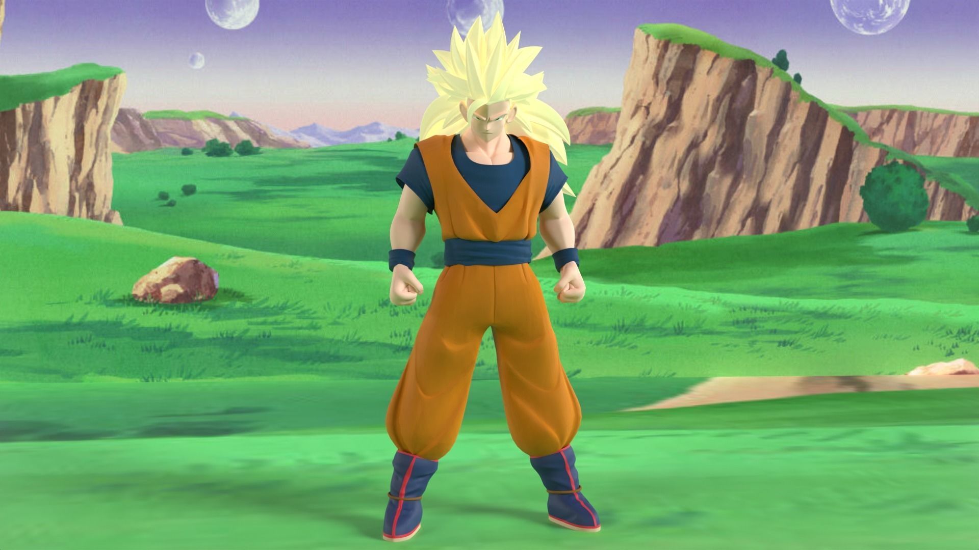 Goku Super Saiyan 3 - Dragonball Z 3D model_1