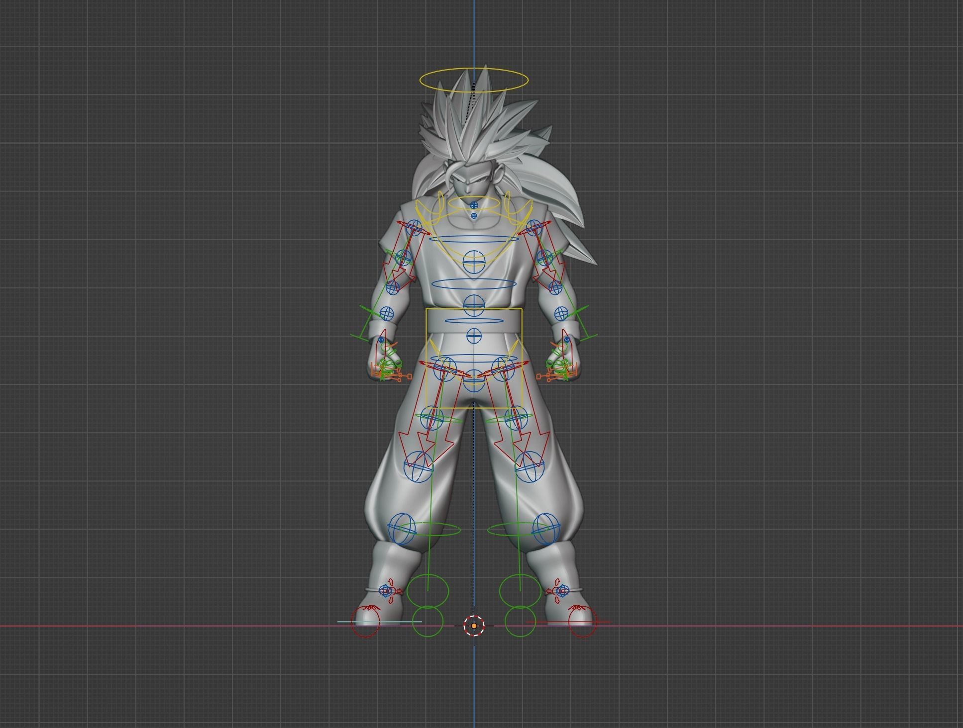 Goku Super Saiyan 3 - Dragonball Z 3D model_13