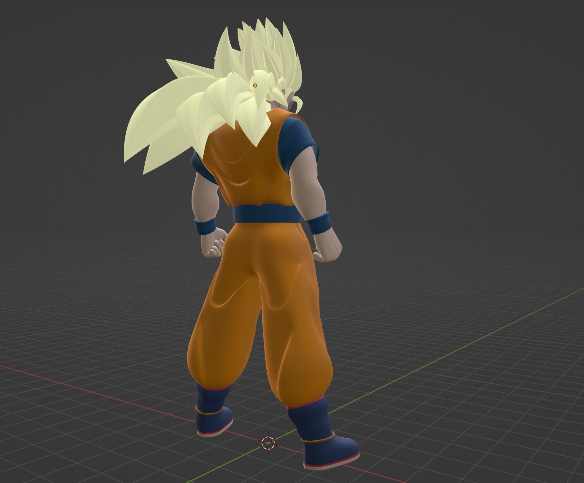Goku Super Saiyan 3 - Dragonball Z 3D model_7