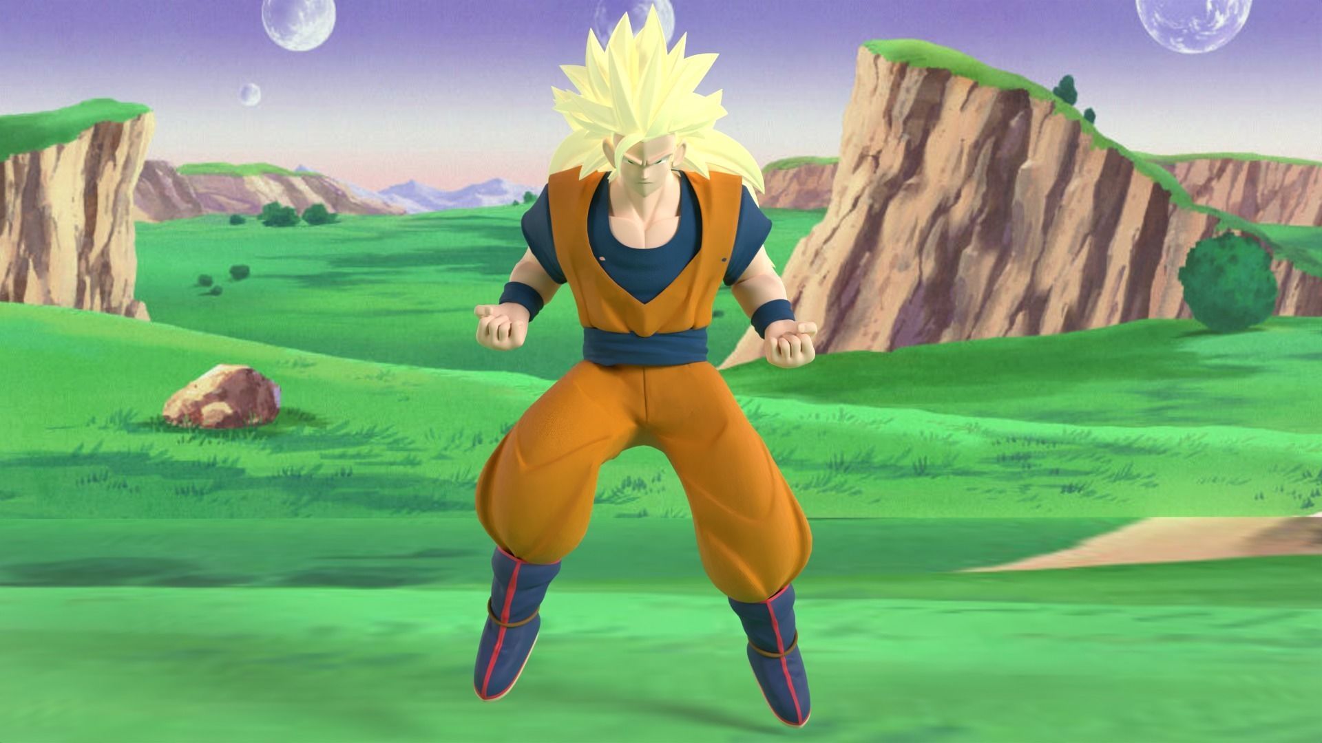 Goku Super Saiyan 3 - Dragonball Z 3D model_2