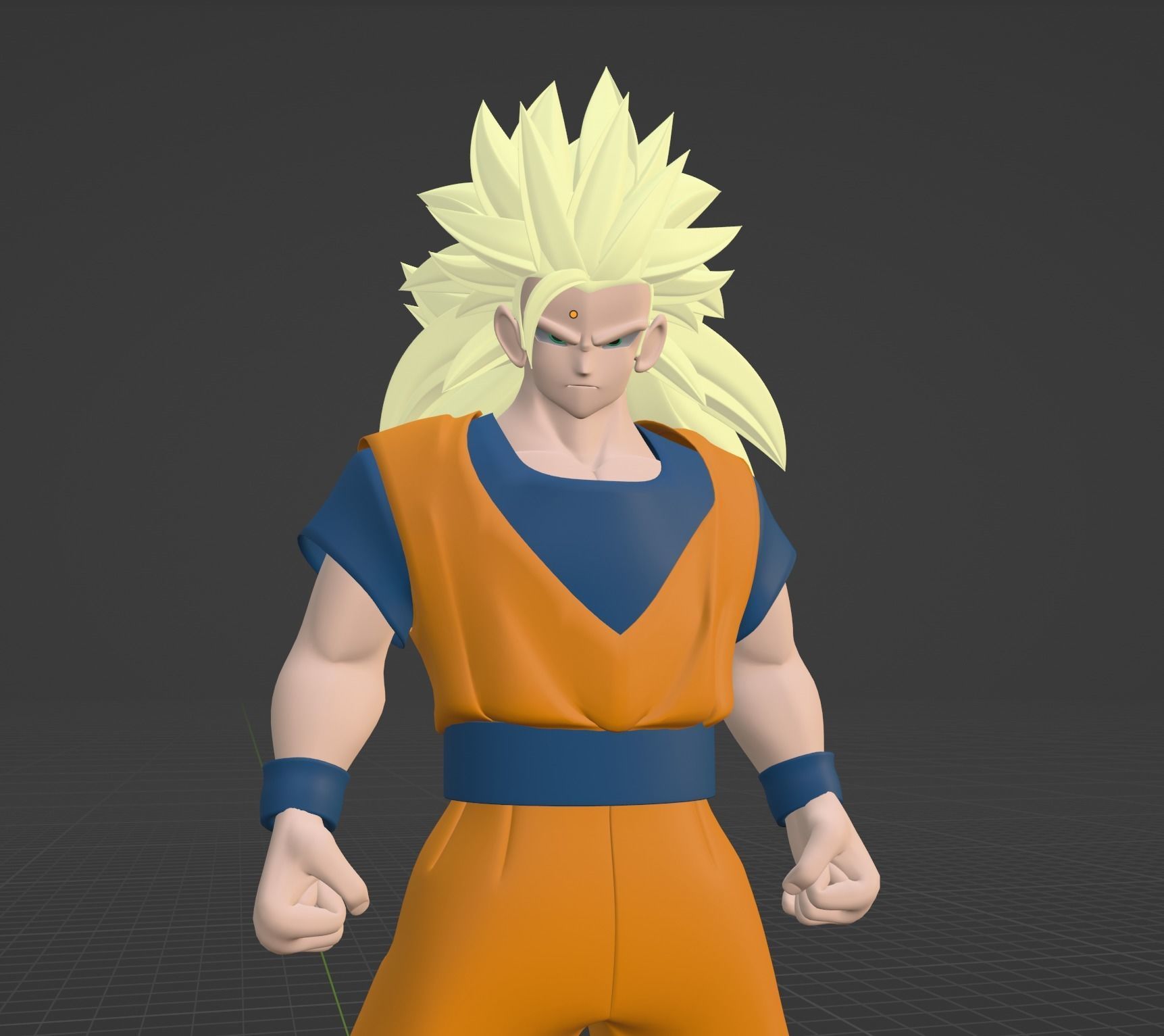 Goku Super Saiyan 3 - Dragonball Z 3D model_8