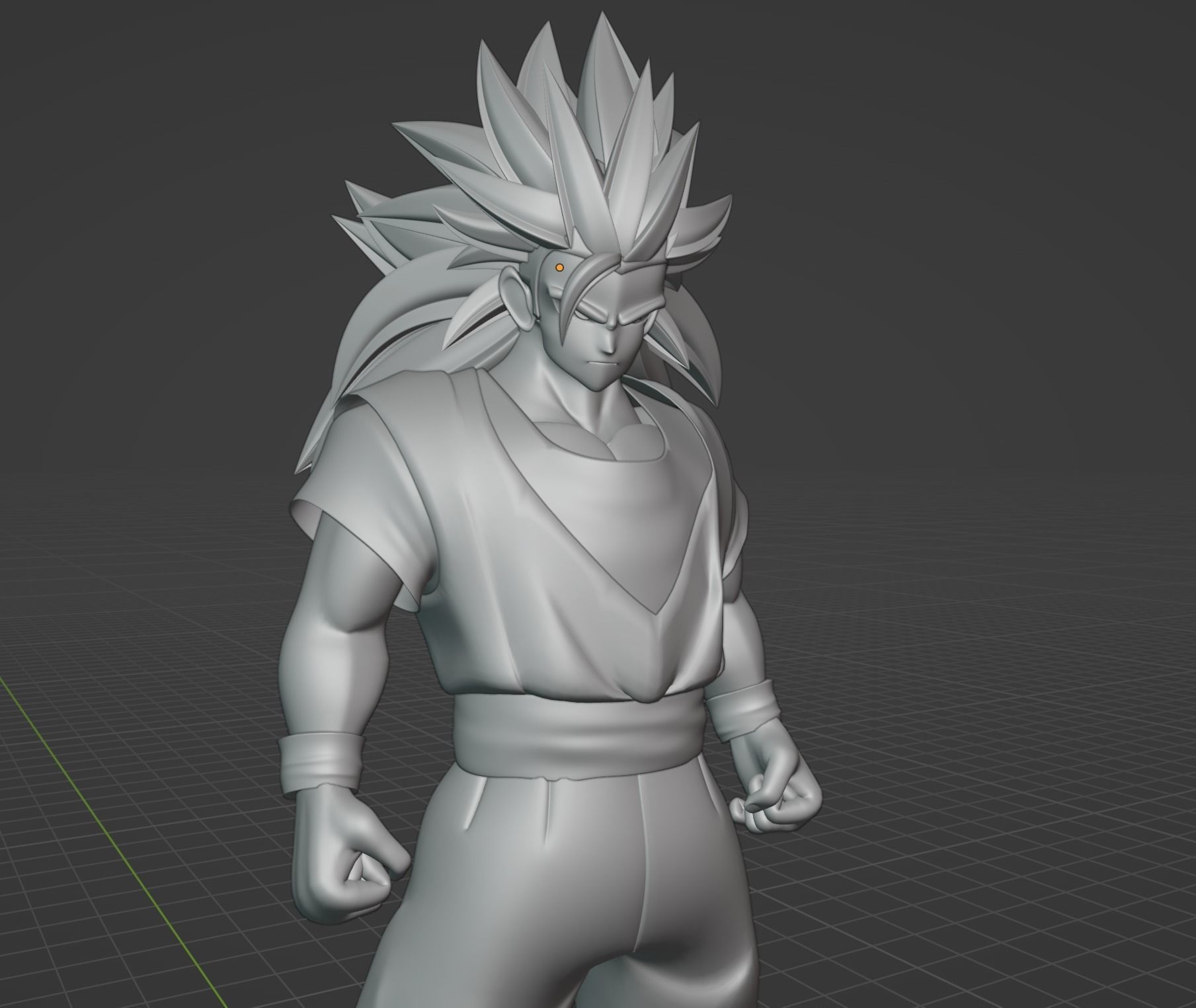 Goku Super Saiyan 3 - Dragonball Z 3D model_21