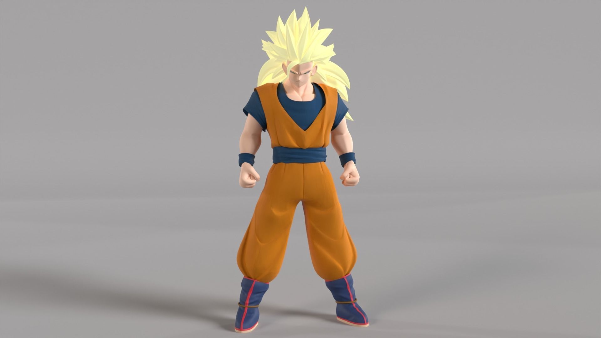 Goku Super Saiyan 3 - Dragonball Z 3D model_3