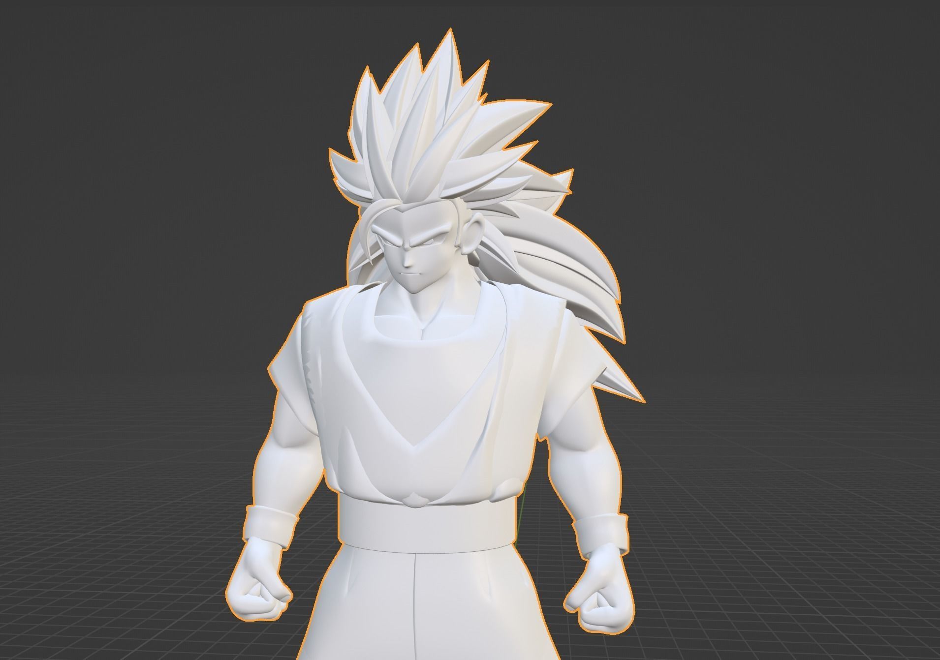 Goku Super Saiyan 3 - Dragonball Z 3D model_16