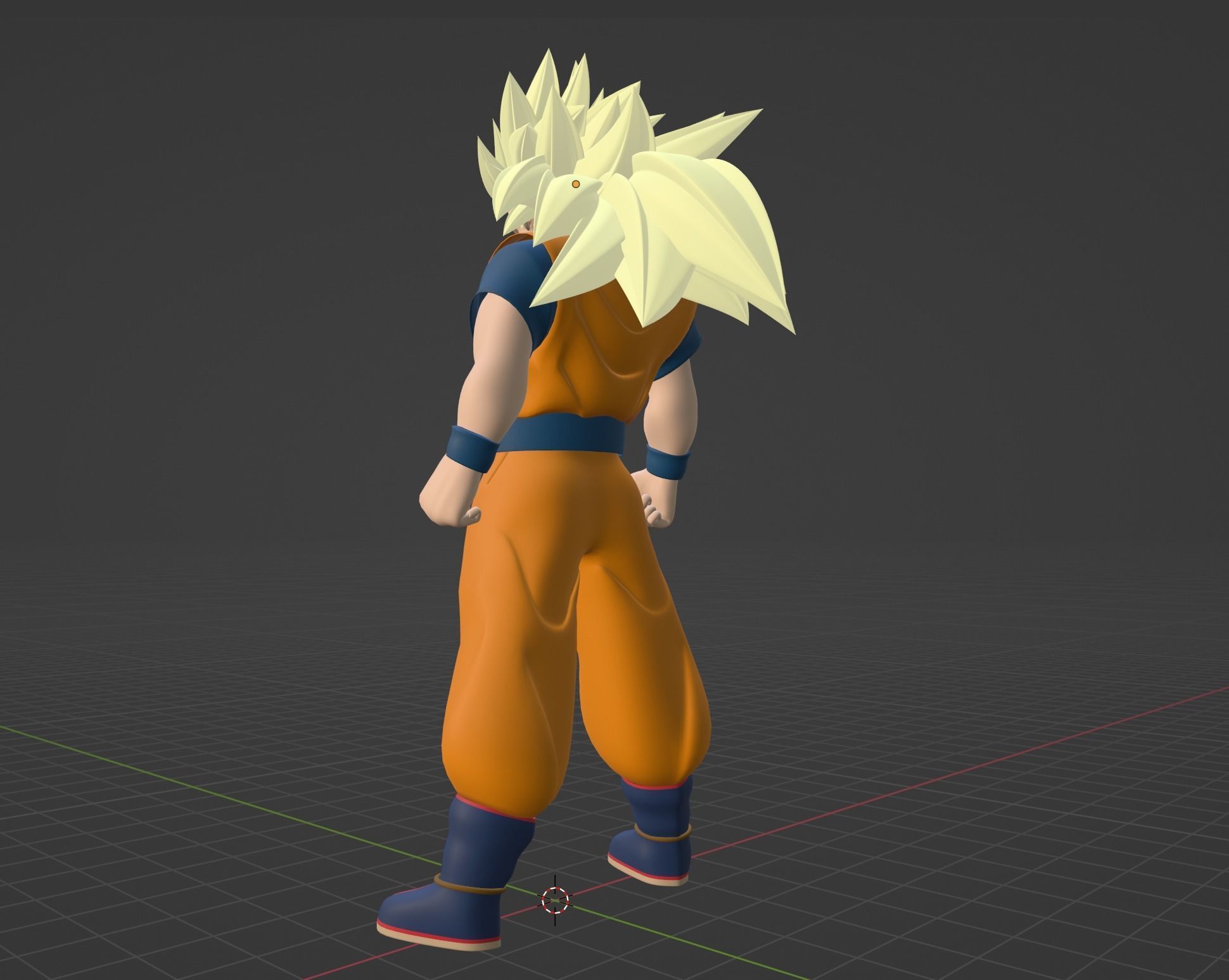 Goku Super Saiyan 3 - Dragonball Z 3D model_6