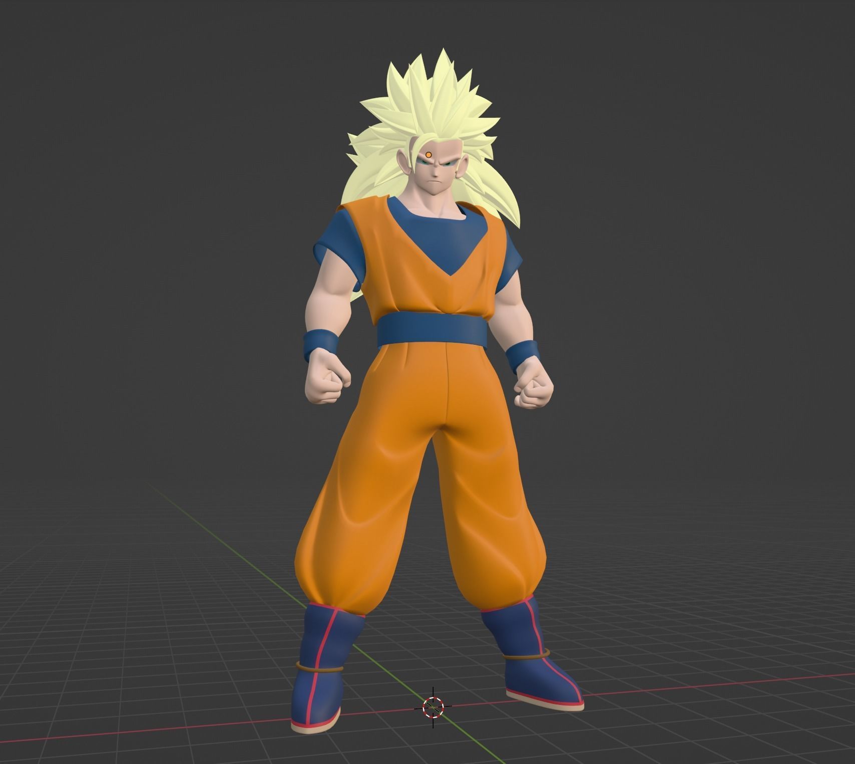 Goku Super Saiyan 3 - Dragonball Z 3D model_4