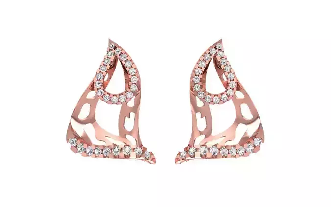 Everyday Earrings 3dm STL OBJ FBX Render Details 3D print model