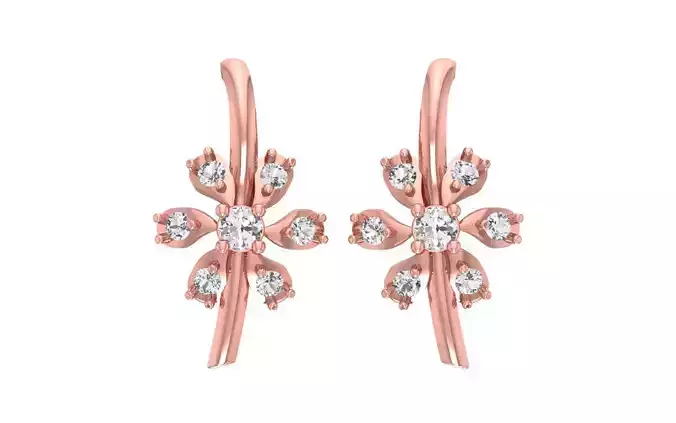 New Style Women Drop  Earrings 3dm STL OBJ FBX Render Details 3D print model