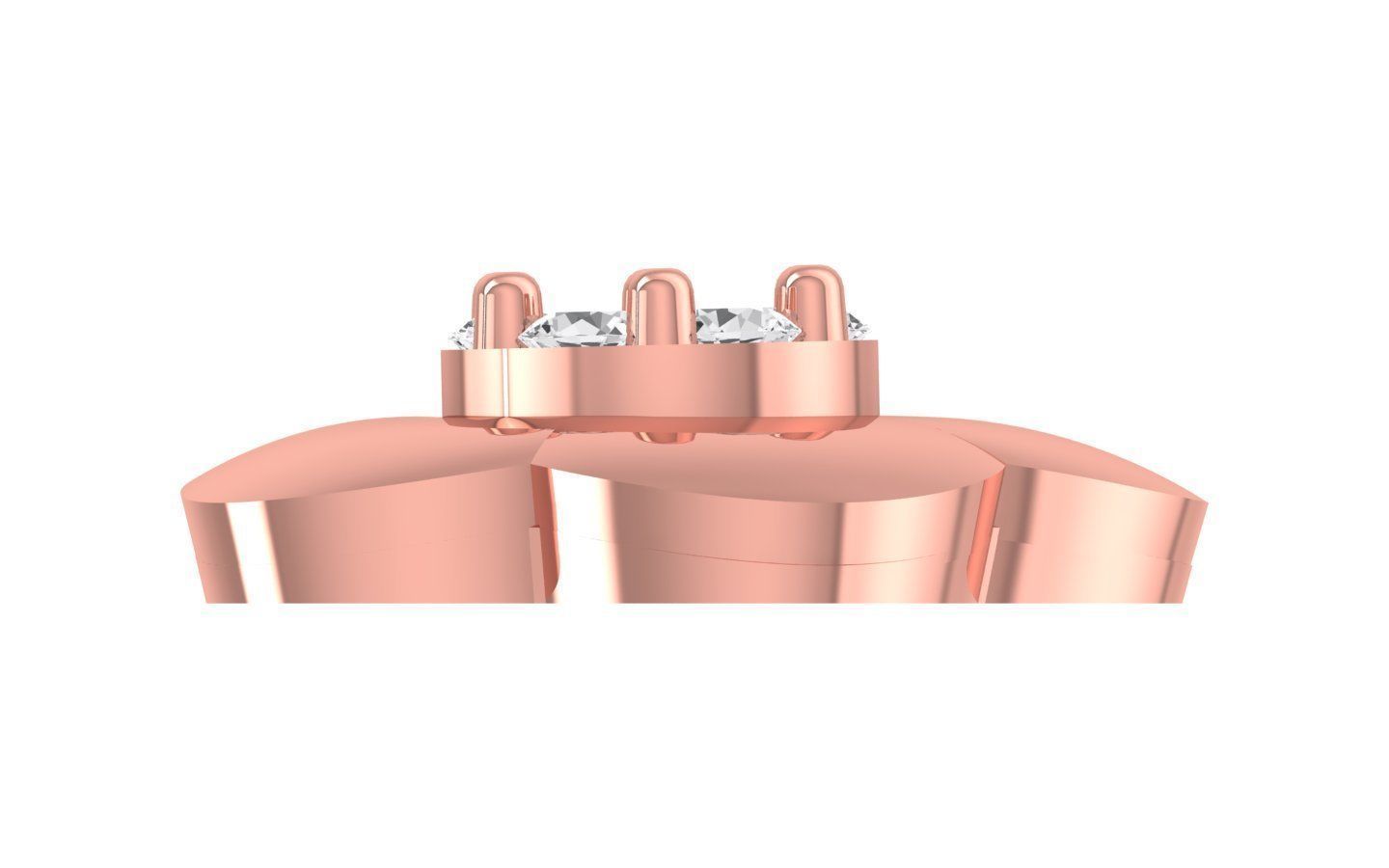 Stud Earrings Flower Shaped 3dm STL OBJ FBX Render Details 3D print model_2