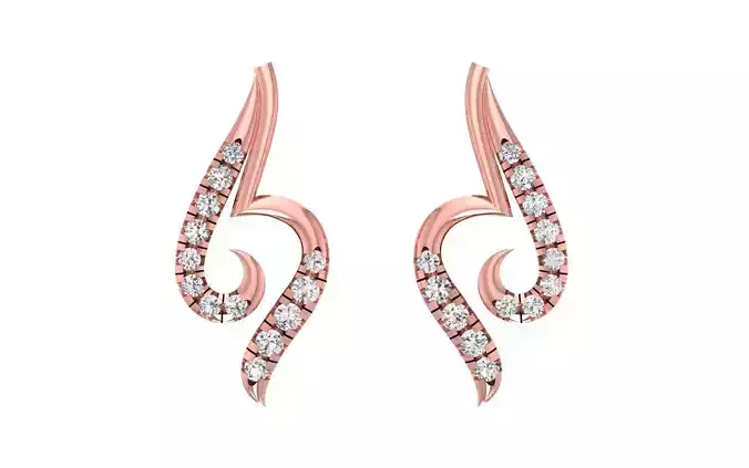 Antique Heart Earrings 3dm STL OBJ FBX Render Details 3D print model