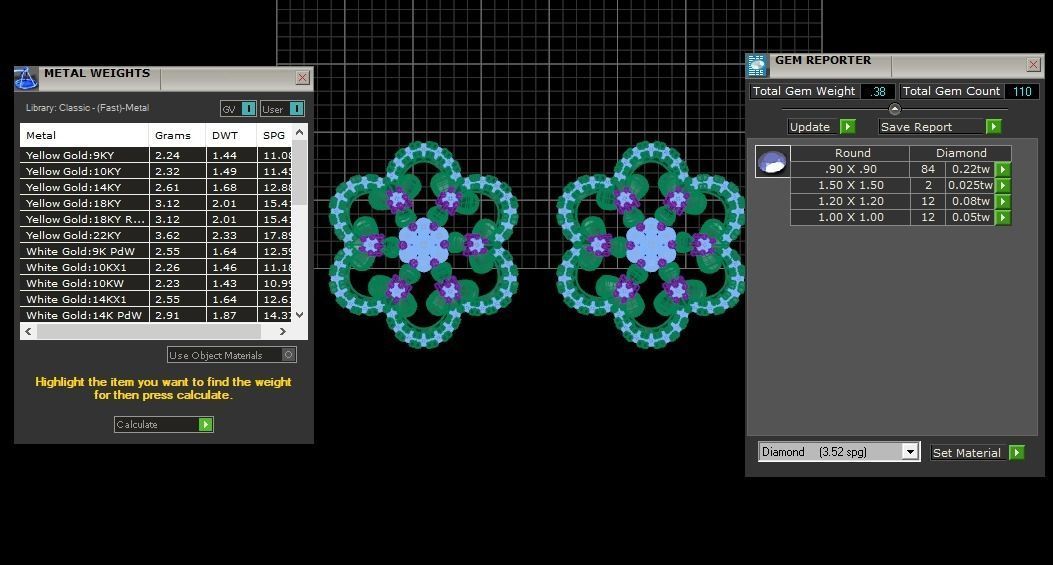 Women Stud Earrings 3dm STL OBJ FBX Render Details 3D print model_3