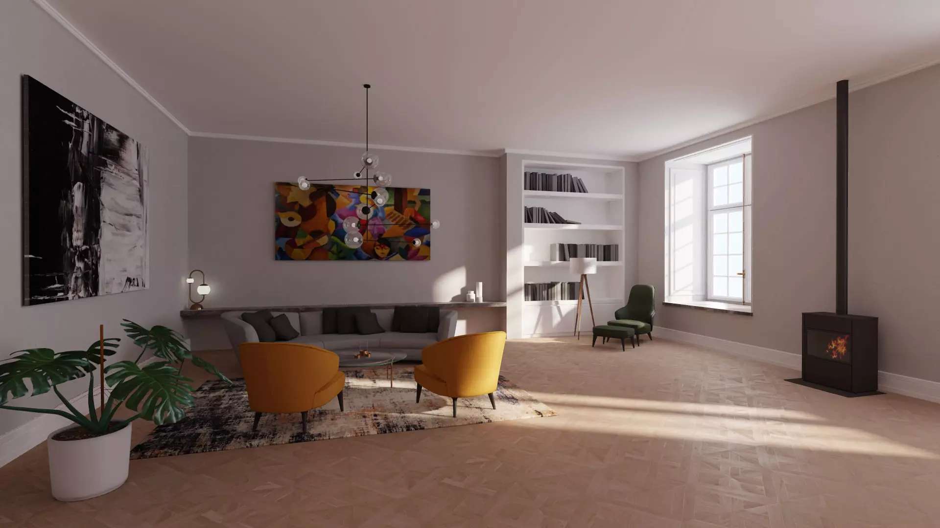 Shapespark example room Free low-poly 3D model