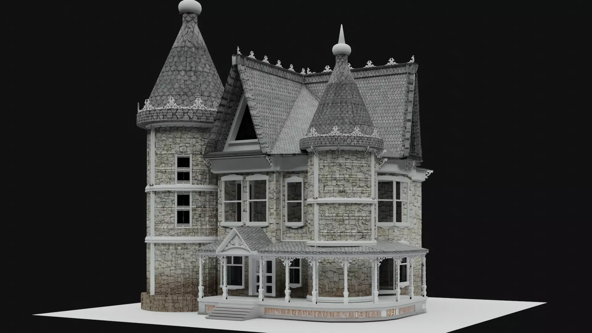 Bridgefort Haunted Houses 3D model