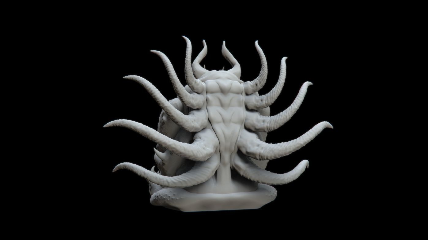 Demoness demon statue 3D print model_3