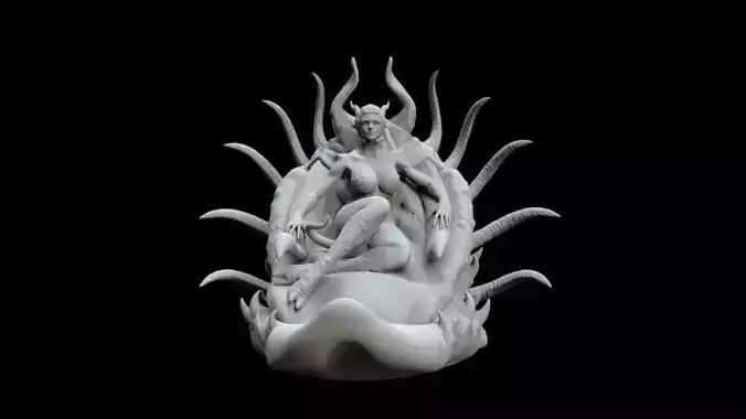 Demoness demon statue