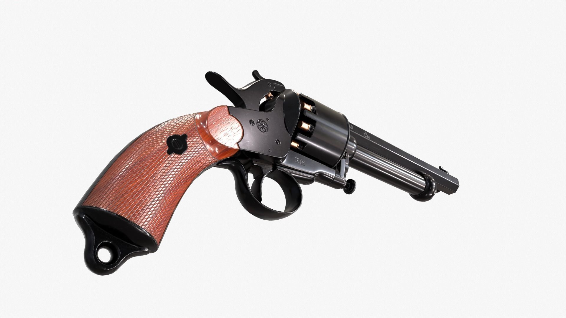 LeMat revolver Low-poly 3D model_10
