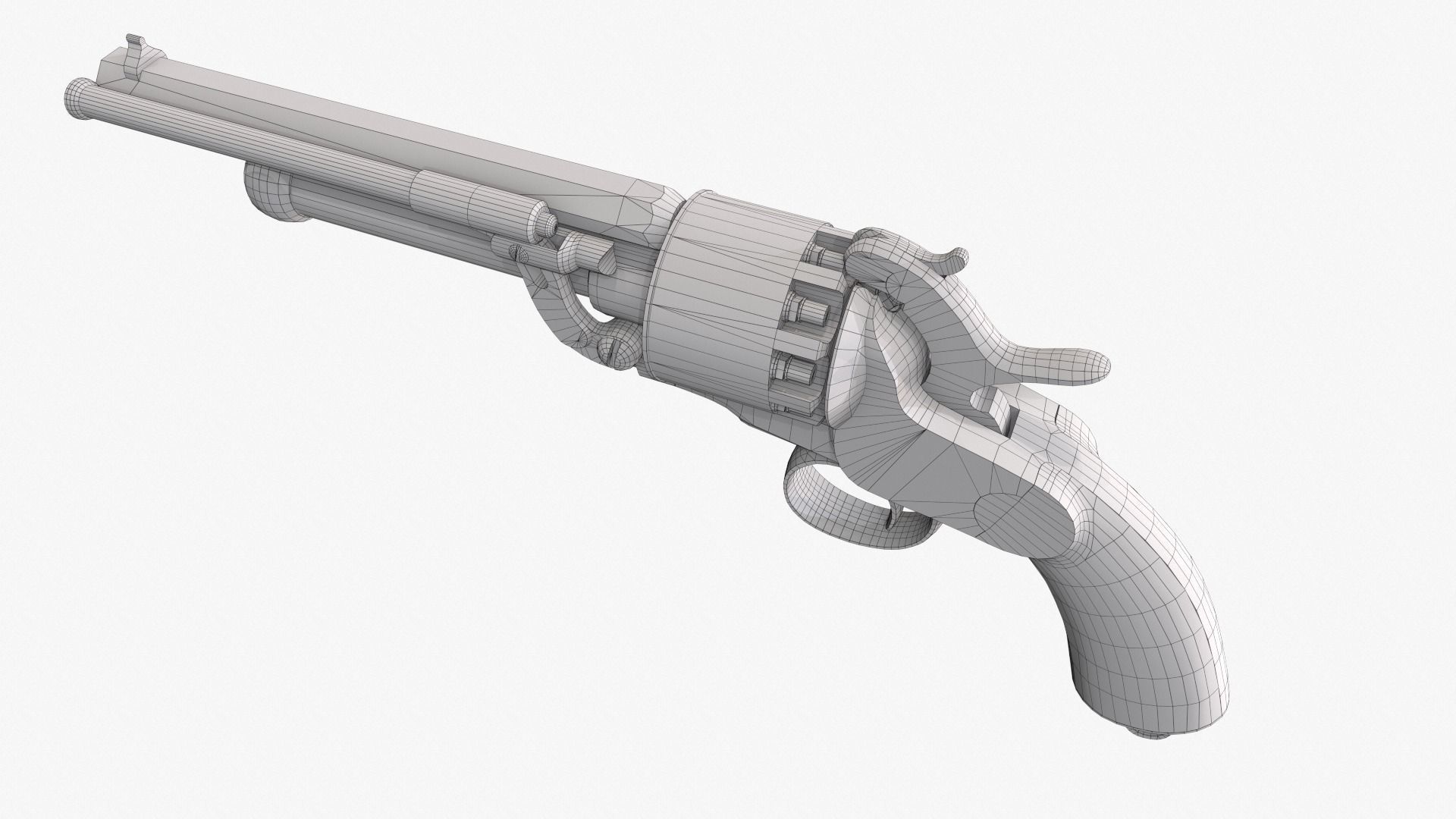 LeMat revolver Low-poly 3D model_14