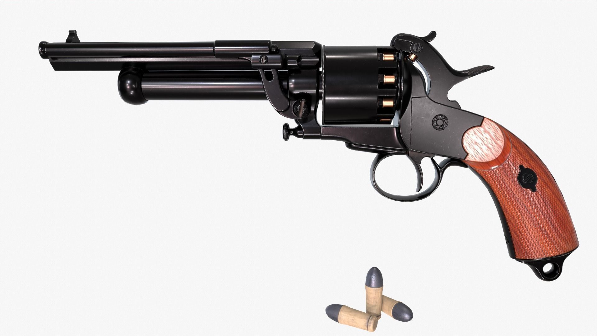 LeMat revolver Low-poly 3D model_2