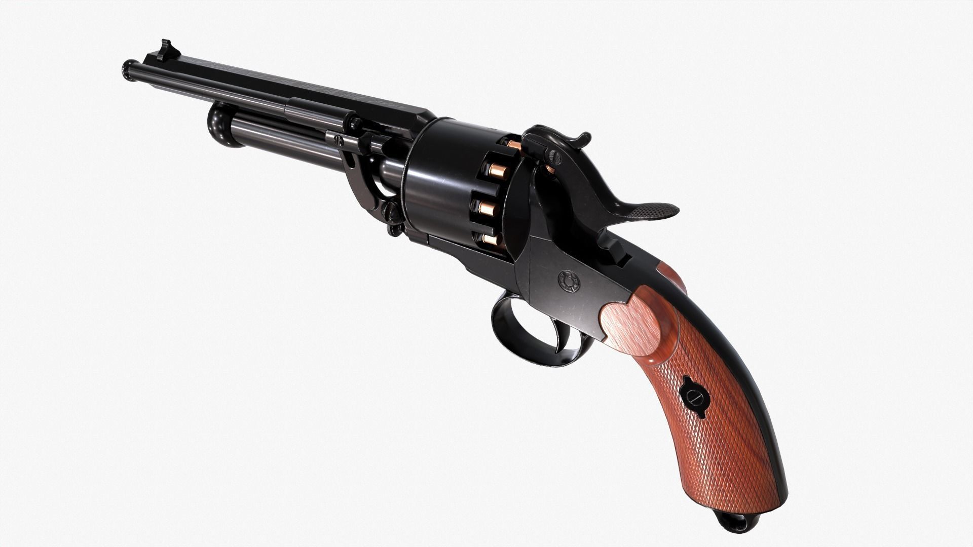 LeMat revolver Low-poly 3D model_5