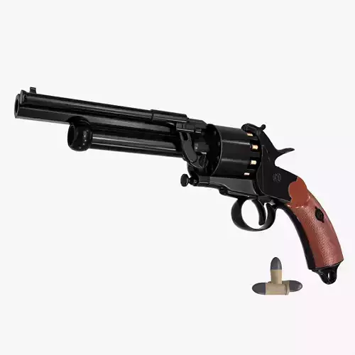 LeMat revolver Low-poly 3D model