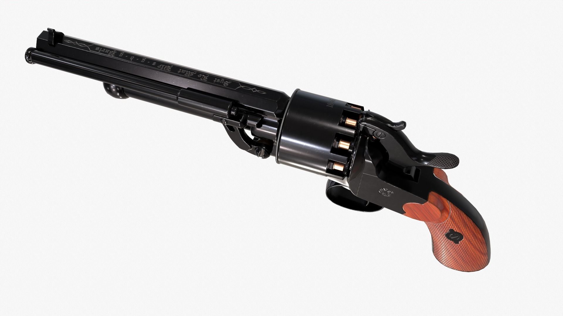 LeMat revolver Low-poly 3D model_11