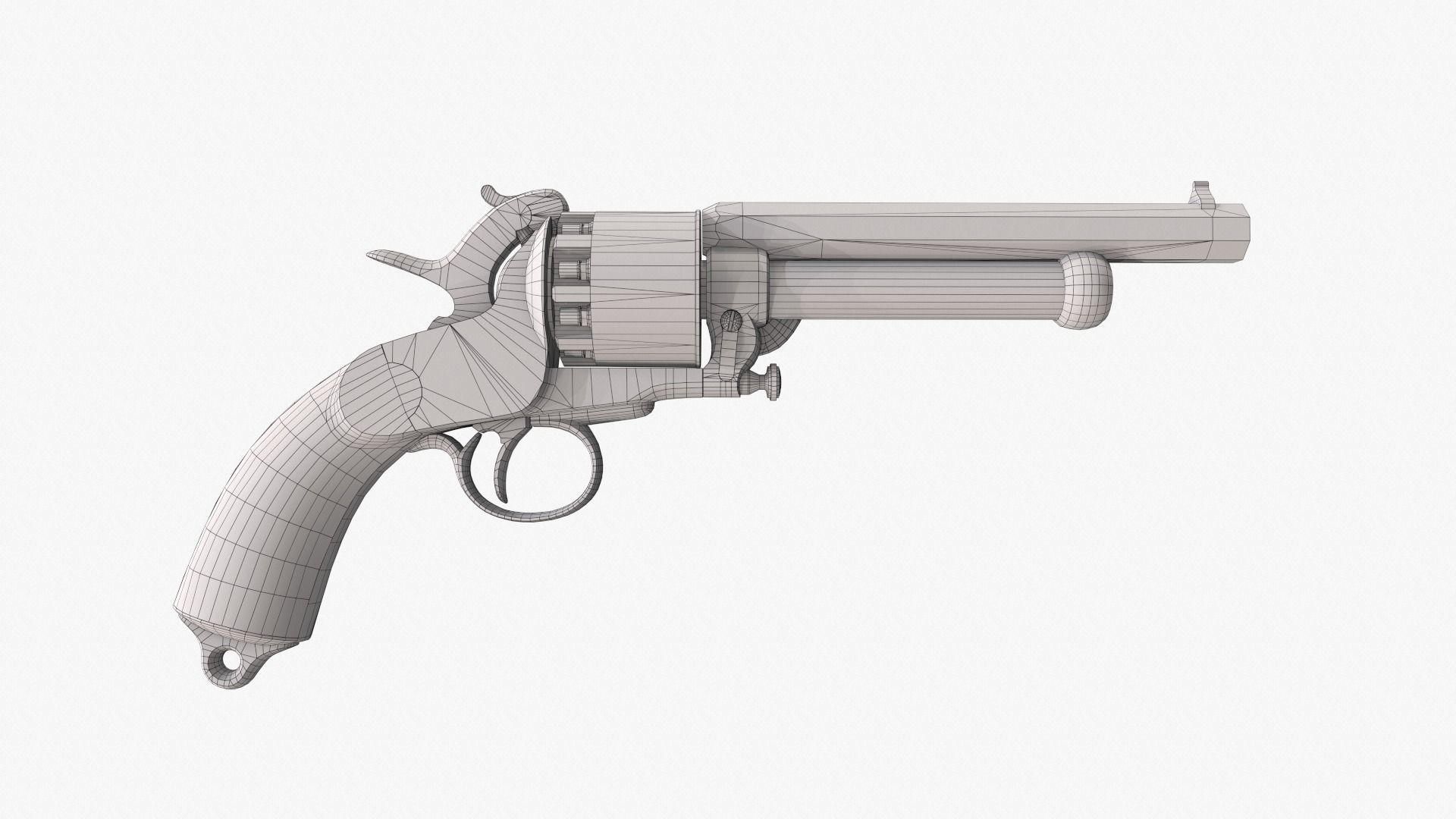 LeMat revolver Low-poly 3D model_13