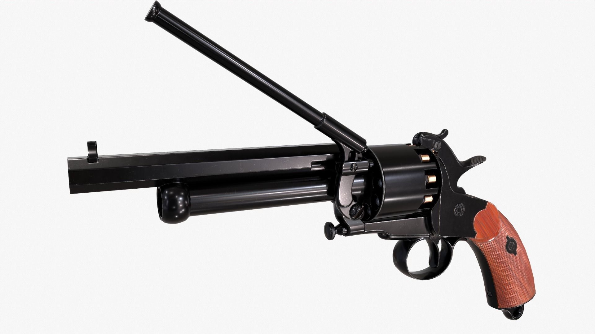 LeMat revolver Low-poly 3D model_8