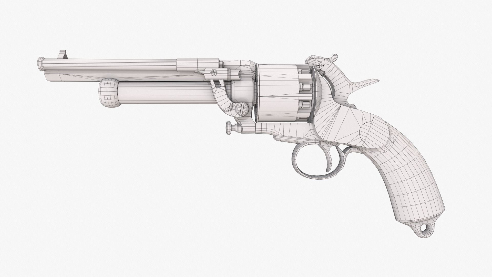 LeMat revolver Low-poly 3D model_12