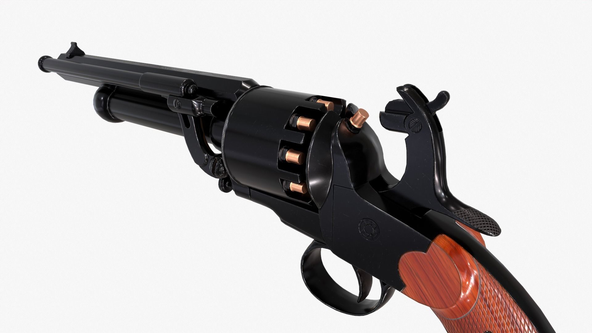 LeMat revolver Low-poly 3D model_7
