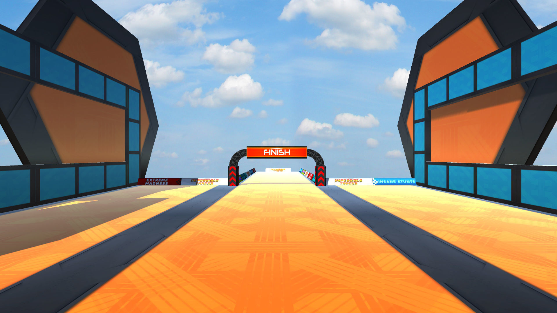 Stunt Racing Tracks and Platforms Low-poly 3D model_4