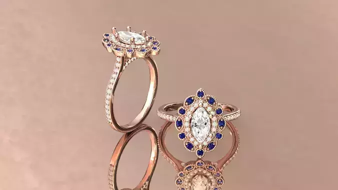 Marquise Engagement Ring Design