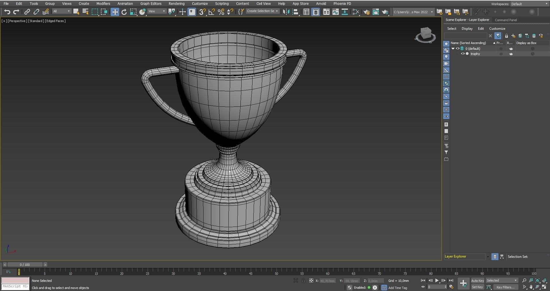 Trophy cup 3D model_6