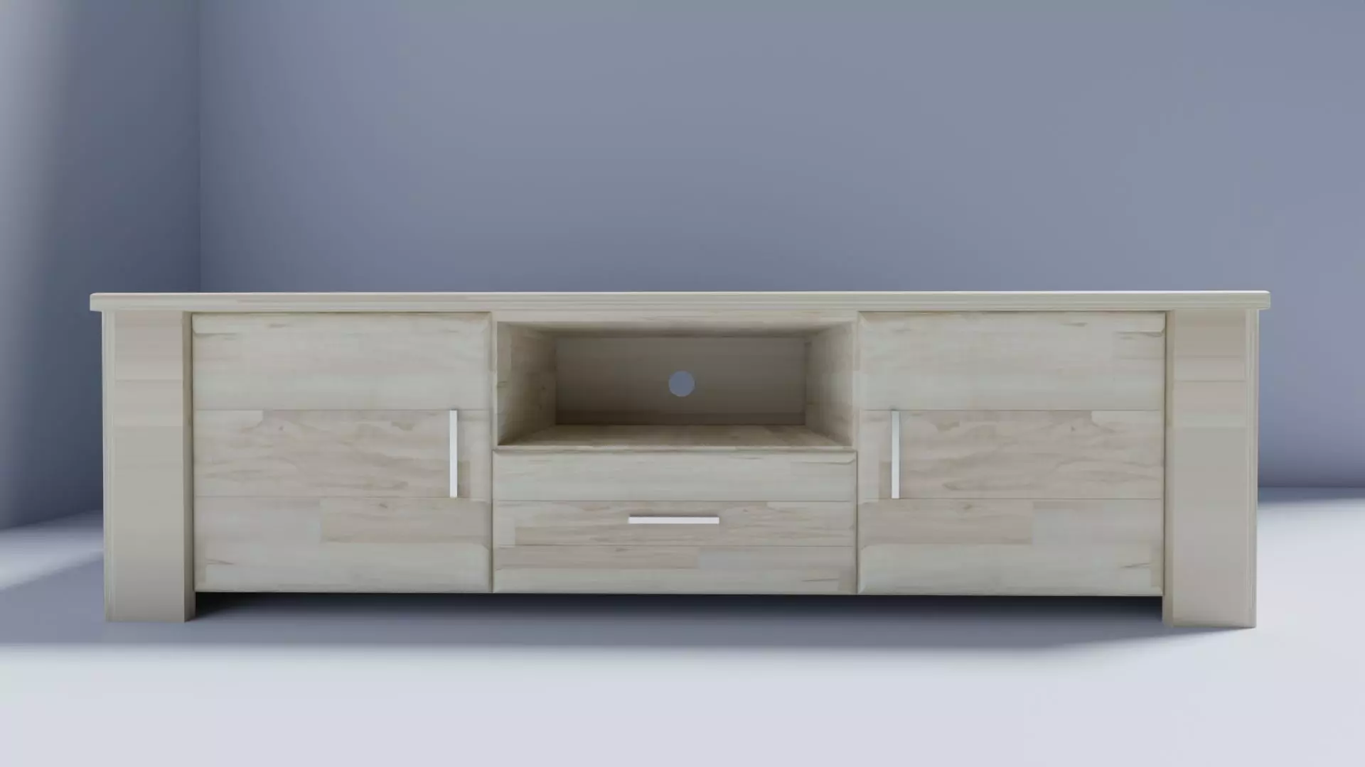 Wooden Tv Stand 3d model Free 3D model