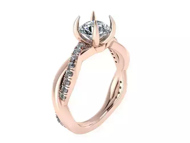 Textured Diamond ring 2204 3D print model