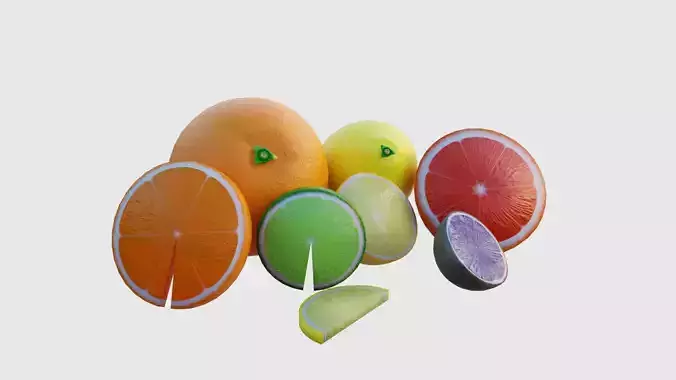 Fresh citric shader 3D model