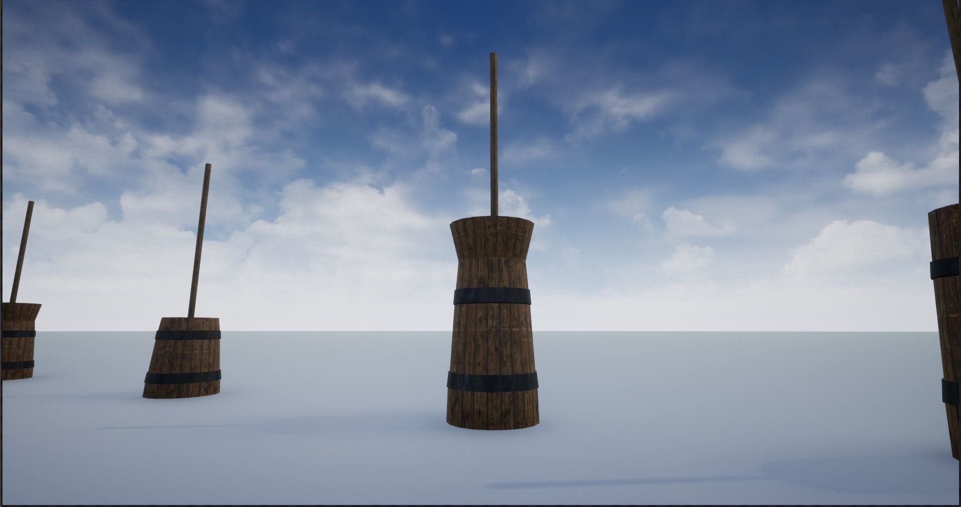 Medieval Wooden Butter Churns Low-poly 3D model_16