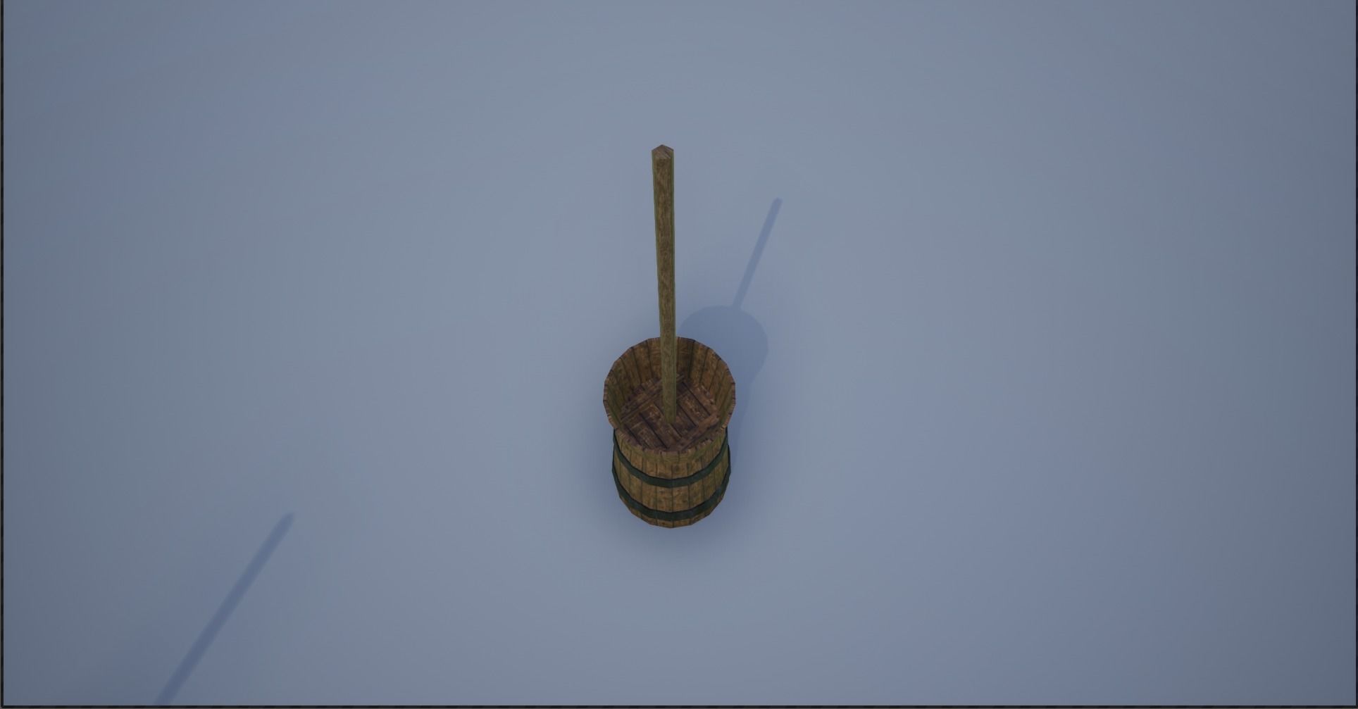 Medieval Wooden Butter Churns Low-poly 3D model_9