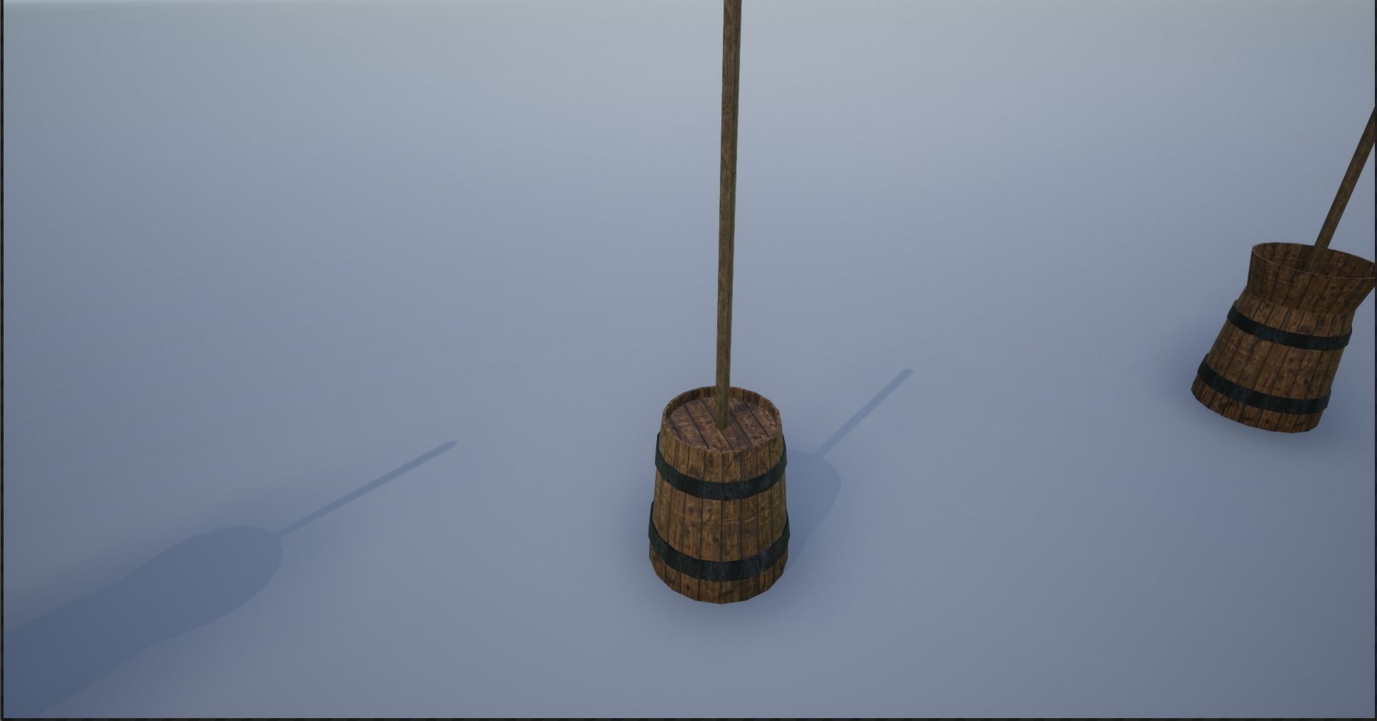 Medieval Wooden Butter Churns Low-poly 3D model_11