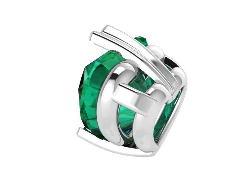 Green Heart Pendant 2206 3D print model 3D print model_2