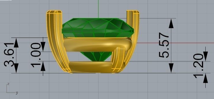 Green Heart Pendant 2206 3D print model 3D print model_7