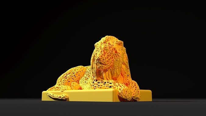 Figurine lion 3D print model