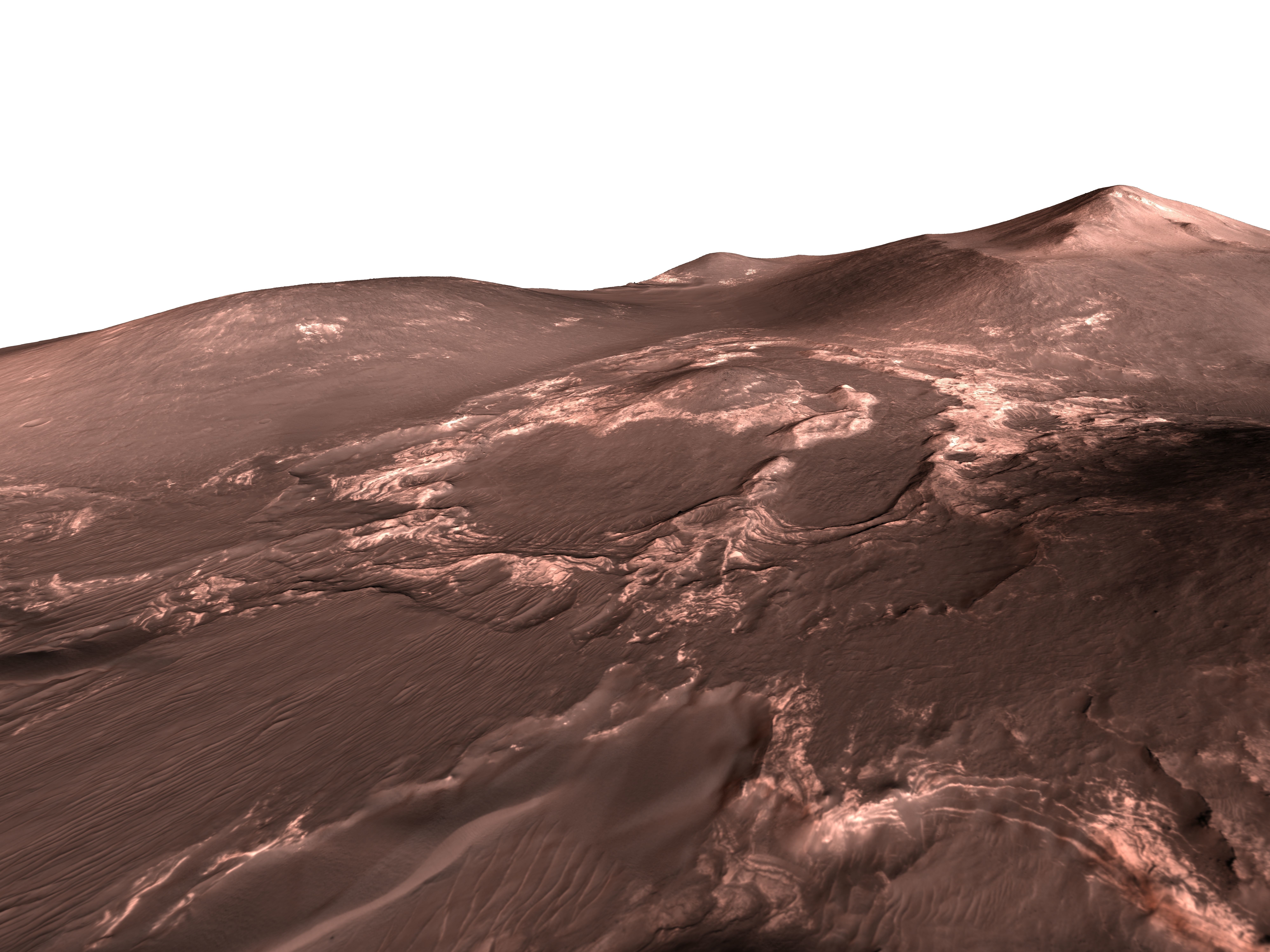 MARS VR - Layered Rocks in Orson Welles Crater 3D model_3
