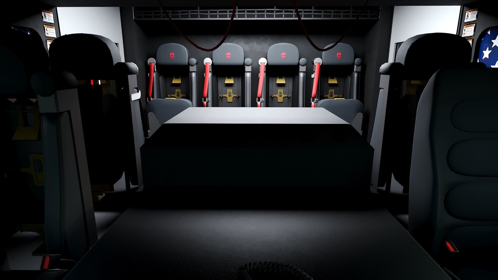 Fire Truck Custom Pumper Doyle Hose Low-poly 3D model_20