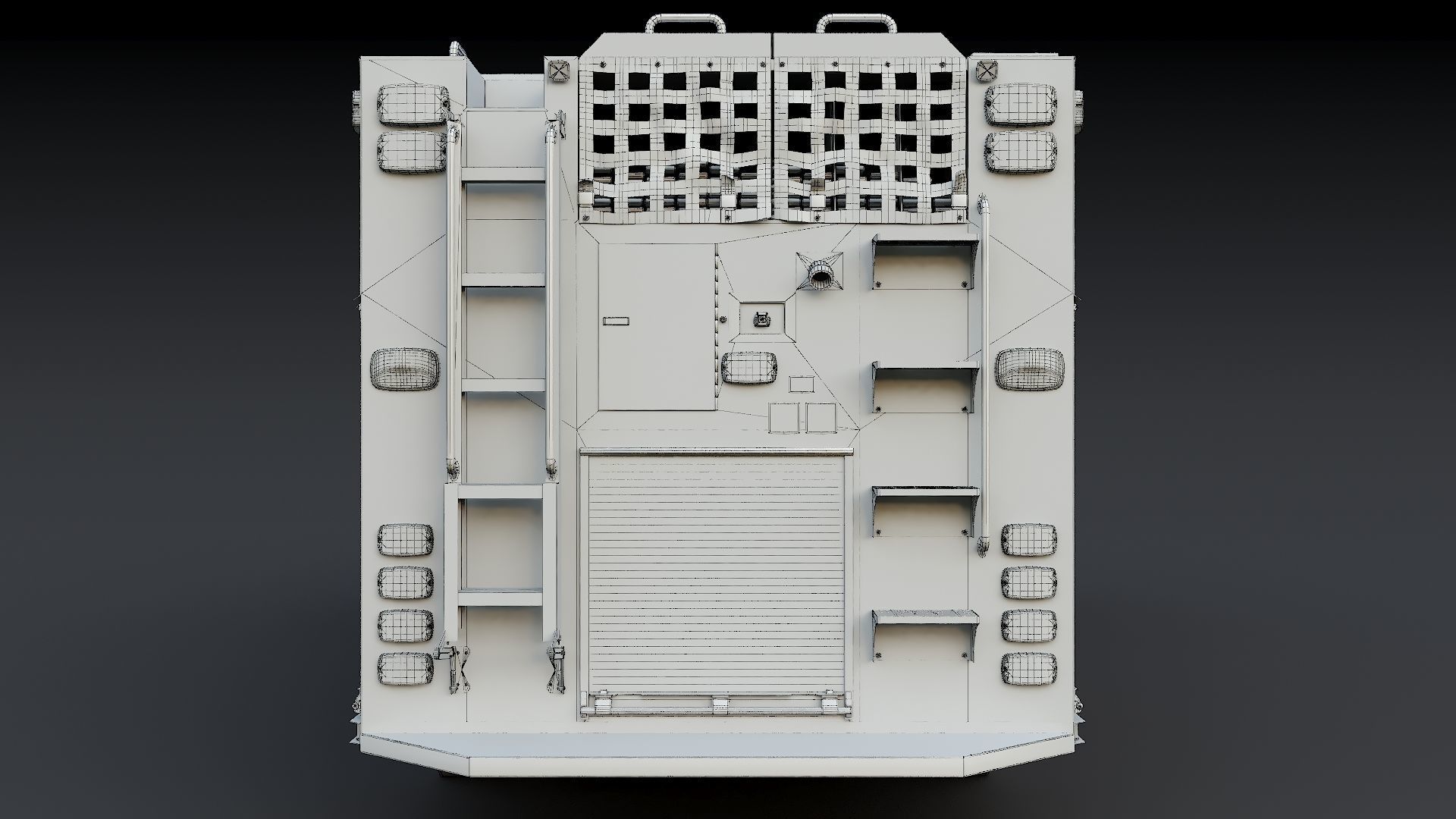 Fire Truck Custom Pumper Doyle Hose Low-poly 3D model_42