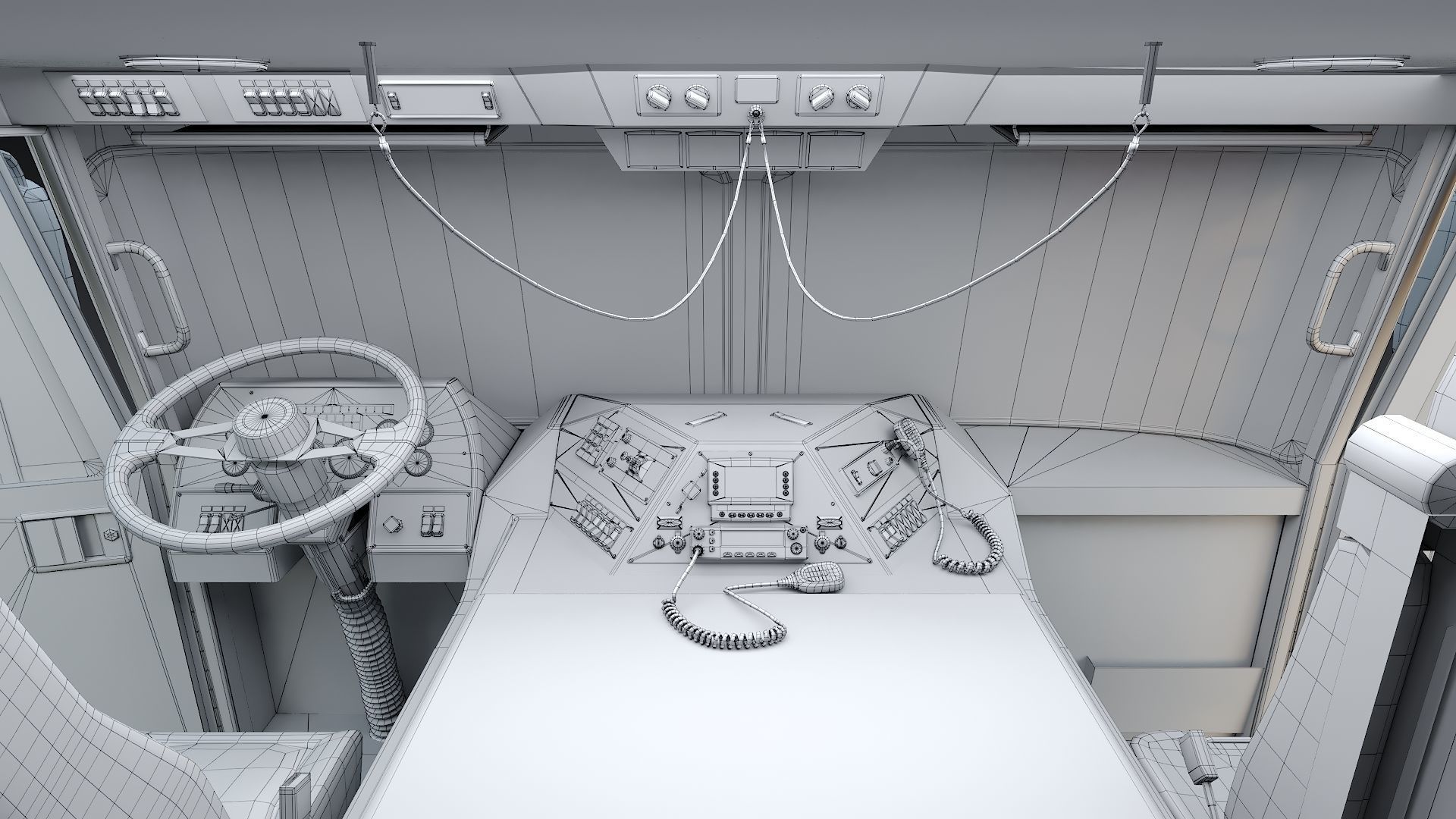 Fire Truck Custom Pumper Doyle Hose Low-poly 3D model_46