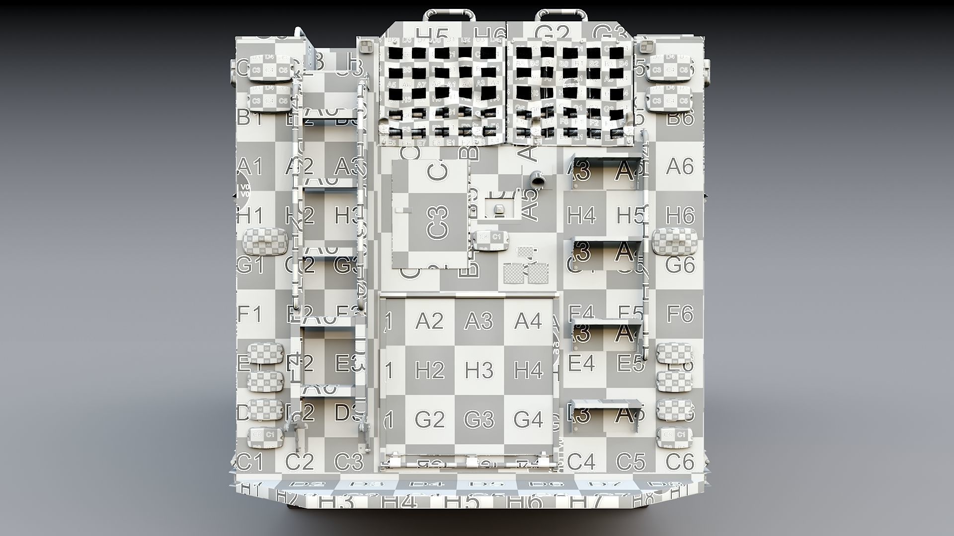 Fire Truck Custom Pumper Doyle Hose Low-poly 3D model_34