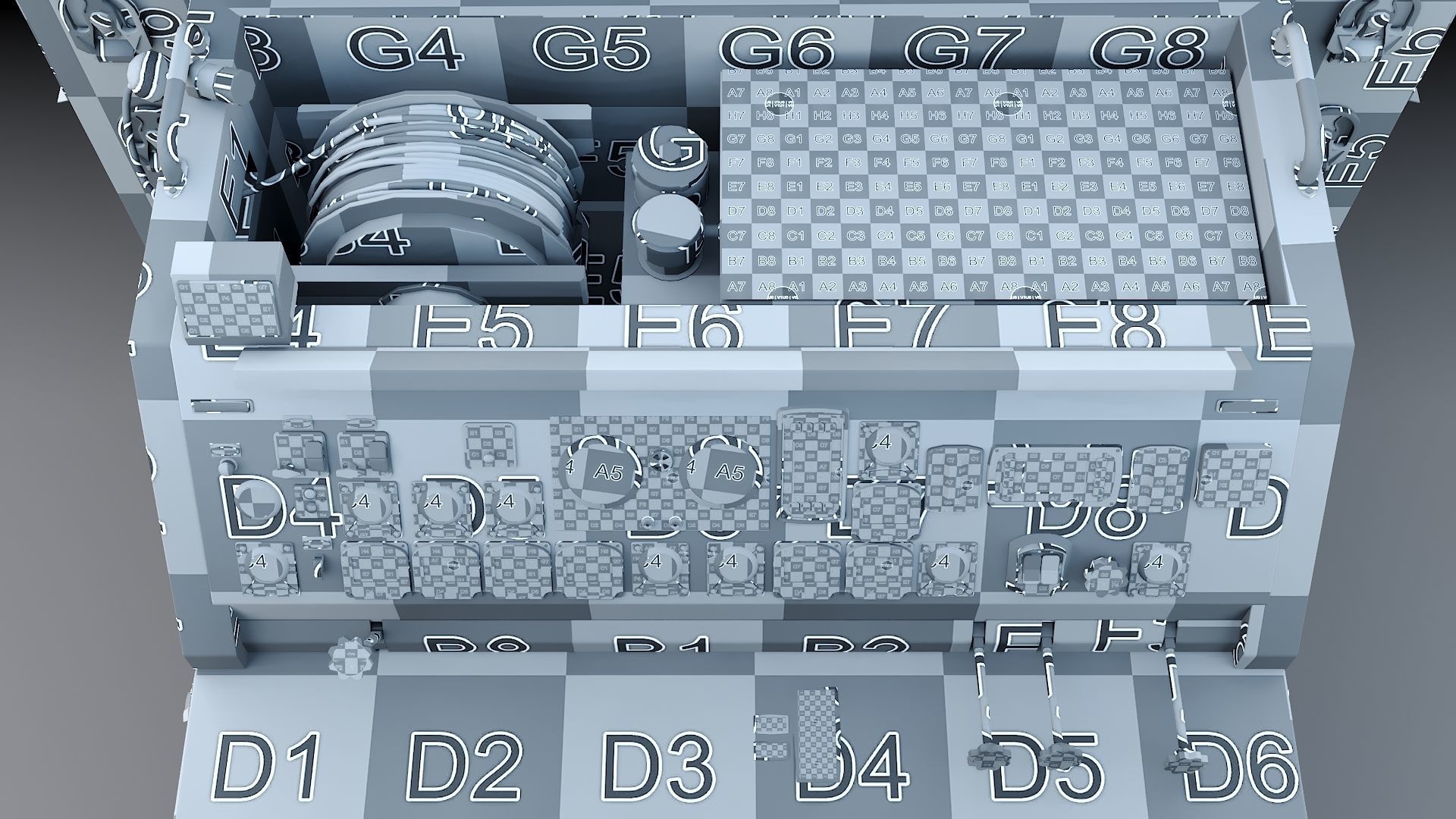 Fire Truck Custom Pumper Doyle Hose Low-poly 3D model_37