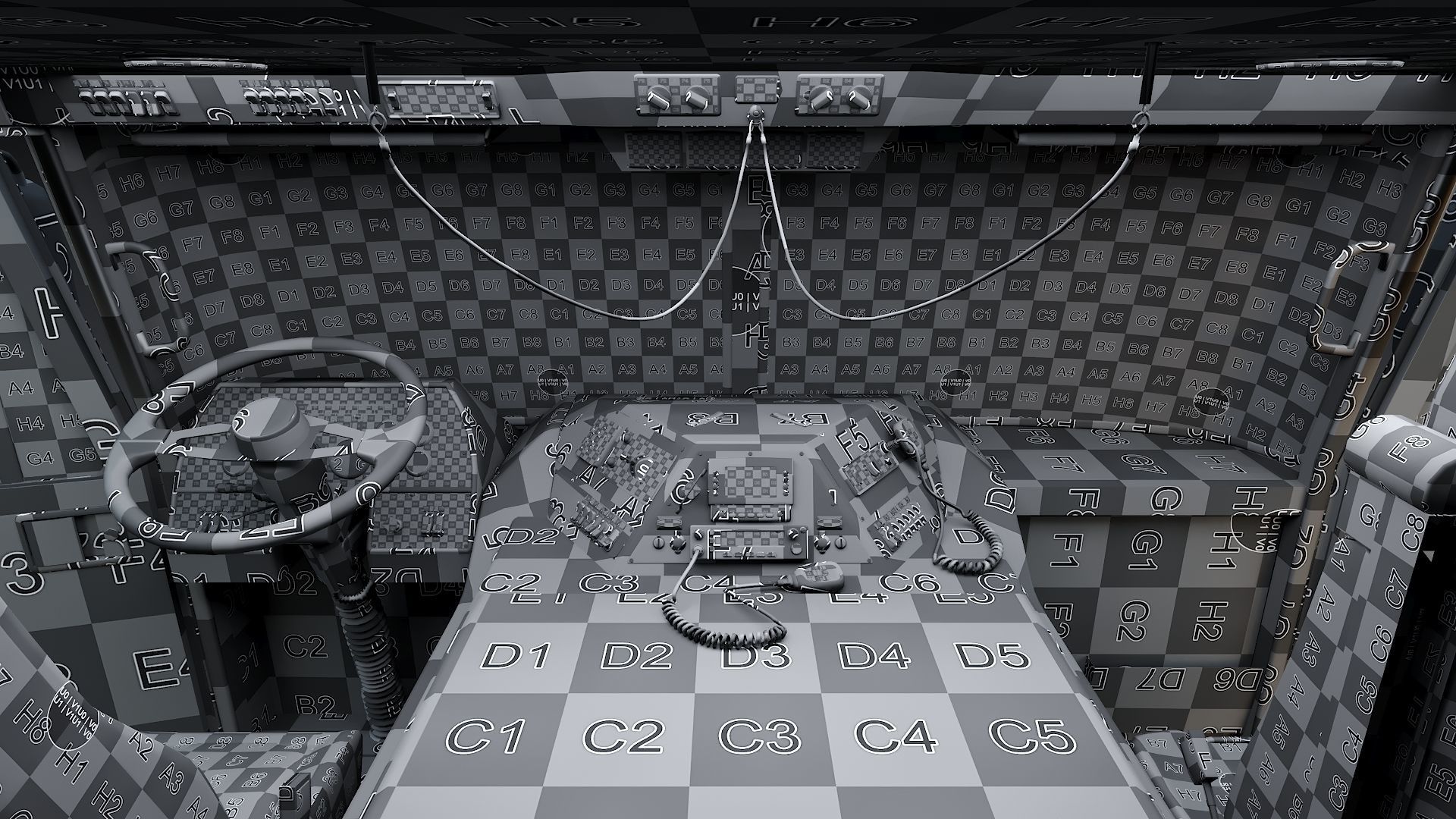 Fire Truck Custom Pumper Doyle Hose Low-poly 3D model_38